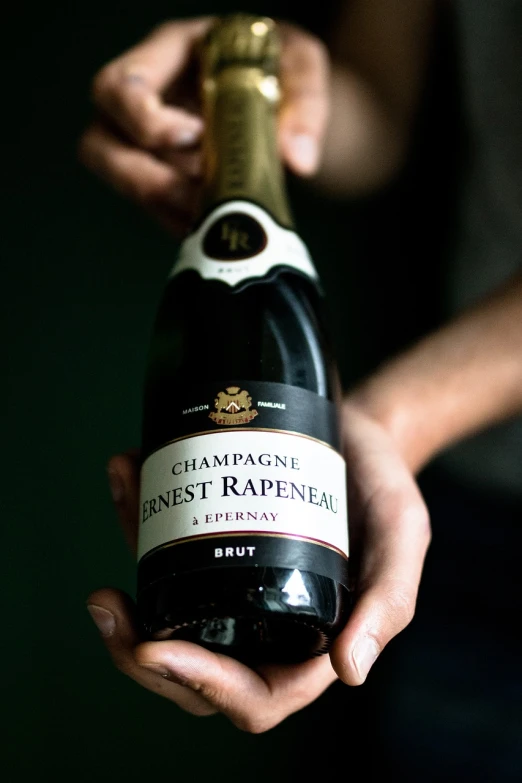 a person holding a bottle of champagne, renaissance, award - winning crisp details ”, tenet, barnet, creating a soft