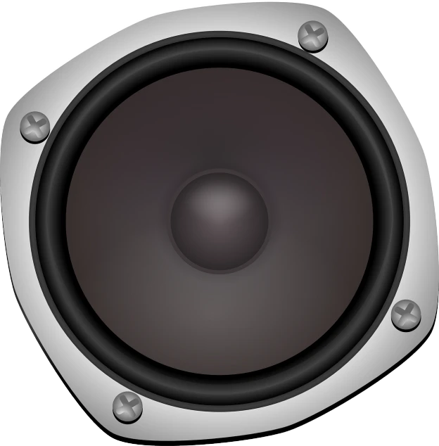 a close up of a speaker on a white background, vector art, shutterstock, garbage, computer generated, delicious, spitfire