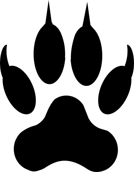 a paw print on a white background, vector art, pixabay, cobra, sabertooth cat, computer generated, based on a puma, masterpiece”