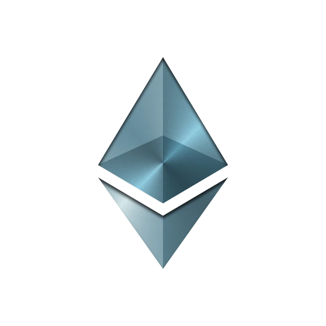 the ether logo on a black background, a low poly render, bauhaus, stingray, 4k high res, simple illustration, beautiful image