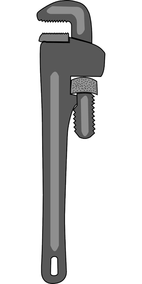 a close up of a wrenet on a white background, by Andrei Kolkoutine, deviantart, cobra, plumbing jungle, wrench, flat drawing, vertically flat head