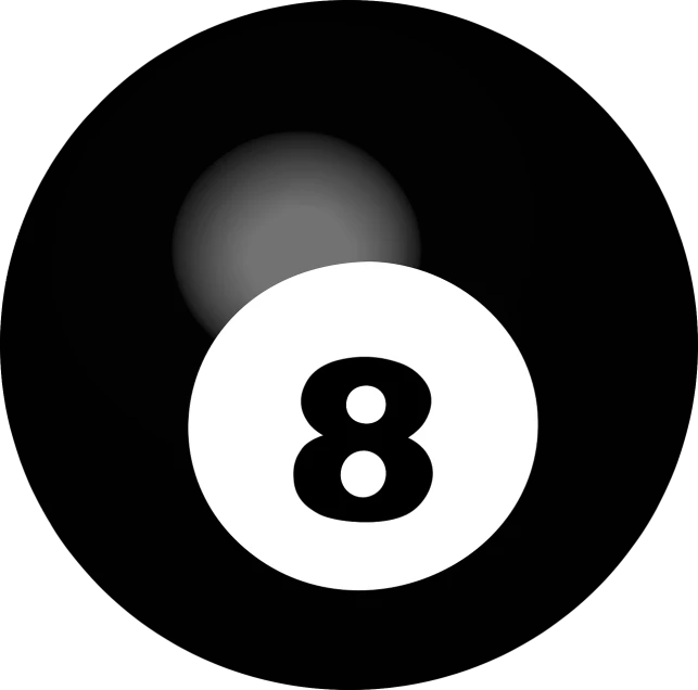 a number eight eight eight eight eight eight eight eight eight eight eight eight eight eight eight eight, a picture, inspired by Arnold Newman, digital art, black backround. inkscape, ball, pool, countdown