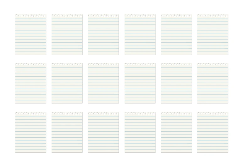 a sheet of lined paper on a white background, a screenshot, minimalism, many screens, icon pattern, sticker sheet, no text!