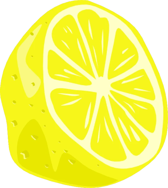 a slice of lemon on a black background, an illustration of, inspired by Luma Rouge, pop art, lineless, (((yellow))), bottom shot, full colored