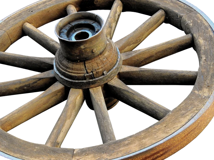 a close up of a wooden wheel on a black background, by Edward Corbett, renaissance, wild west, cannon photo, center of picture, high detail product photo