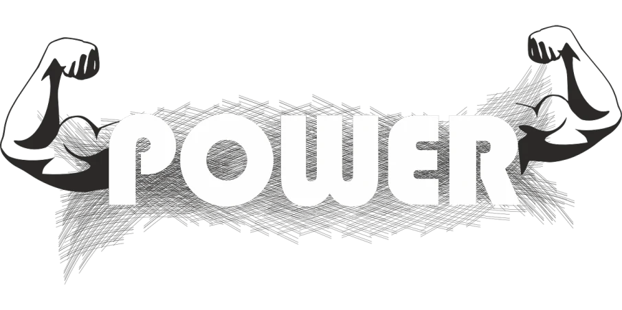 the word power is written in white on a black background, by Joseph Bowler, graffiti, advert logo, bowser, looking partly to the left, radiohead logo