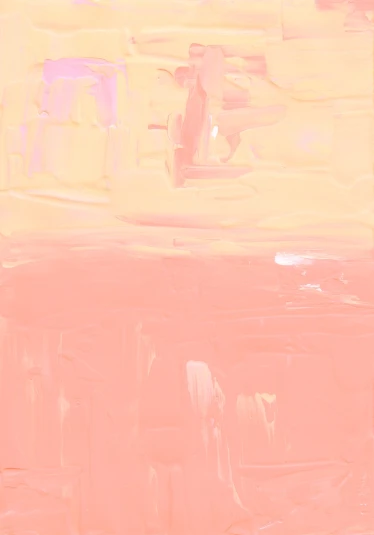 a painting of a man sitting on a bench, a minimalist painting, inspired by Yanjun Cheng, pink color palette, ( ( abstract ) ), pale orange colors, glossy painting