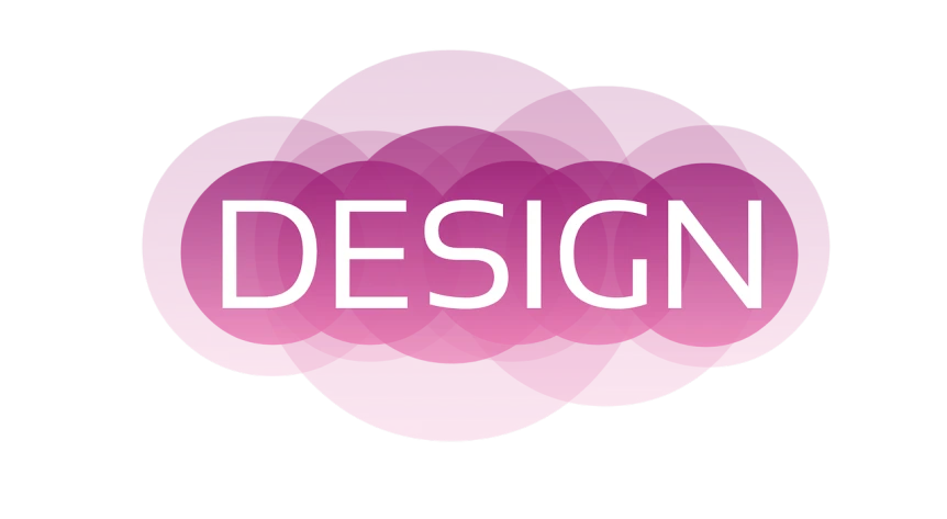 a purple cloud with the word design on it, behance, digital banner, full colour, very design, concept image