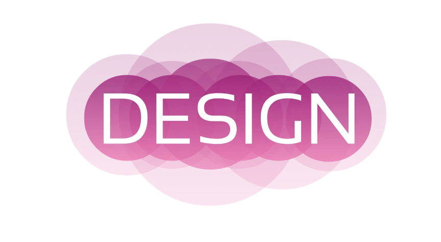 a purple cloud with the word design on it, behance, digital banner, full colour, very design, concept image