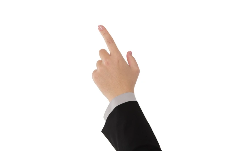 a person in a suit pointing at something, a stock photo, realism, real human female hand, [ forgetful ], view from bottom to top, giving the middle finger