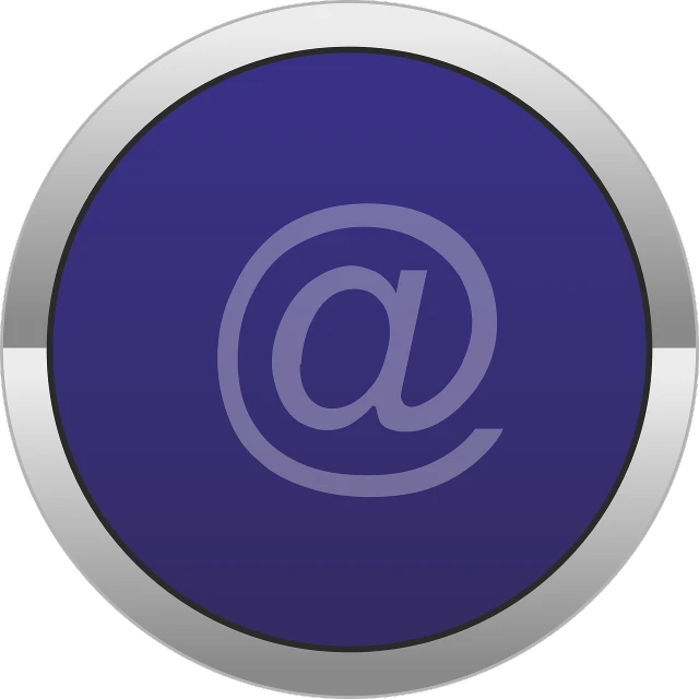 a blue button with an email symbol on it, a screenshot, pixabay, computer art, all enclosed in a circle, all dark blue metal, purple color-theme, vertical orientation