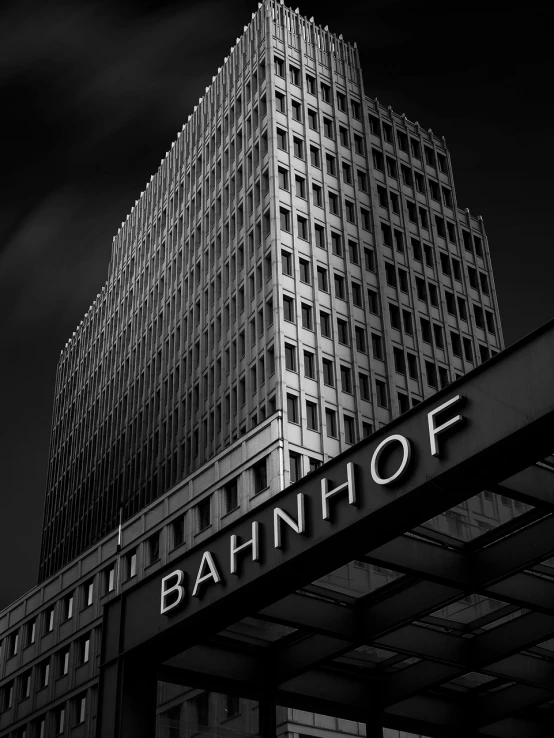 a black and white photo of a tall building, by Andor Basch, unsplash contest winner, bauhaus, !!! shallow depth of field!!!, by rainer hosch, monochrome hdr, behance lemanoosh