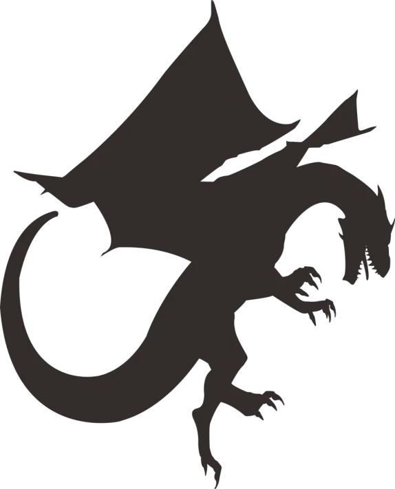a silhouette of a dragon on a black background, deviantart, sōsaku hanga, mike mignola style, zoomed in, winged, leaked image