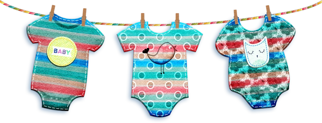 three baby ones hanging on a clothes line, pixabay, digital art, multicolored tshirt art, enhanced, diaper-shaped, pattern