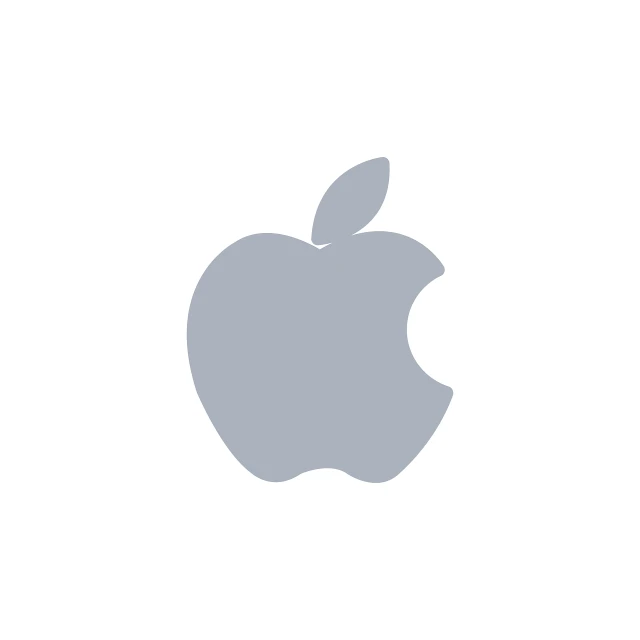 an apple logo on a white background, a picture, shutterstock, minimalism, flat grey, vectorized, leaked image, ios