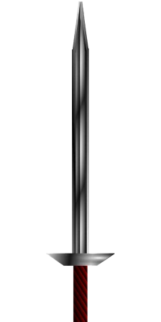 a close up of a sword on a black background, a digital rendering, inspired by Anna Füssli, very tall and slender, tall obsidian architecture, three - quarter view, black and white image