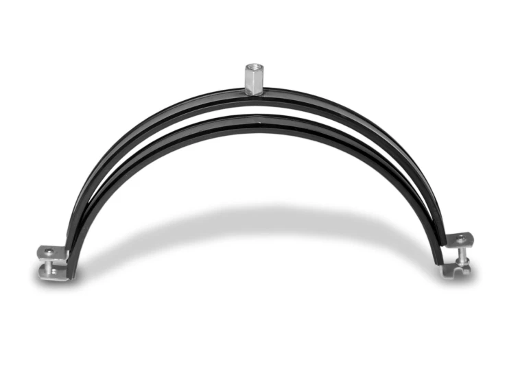 a couple of black hoses sitting on top of each other, aerodynamic frame, 200mm, 3 - piece, half moon