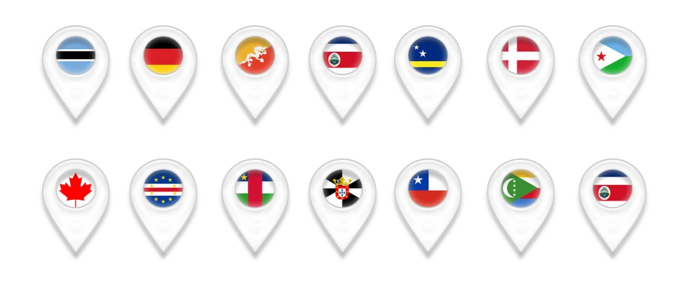 a set of pins with flags of different countries, a screenshot, by david rubín, regionalism, aruba, [[fantasy]], texas, 9 k