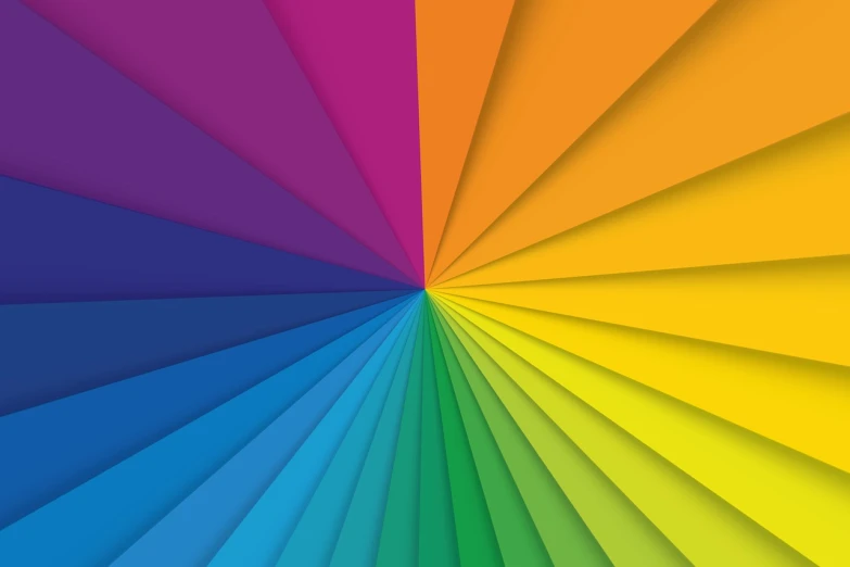 a close up of a rainbow colored background, an illustration of, shutterstock, burst of colour, split - complementary - colors, color vector, paper