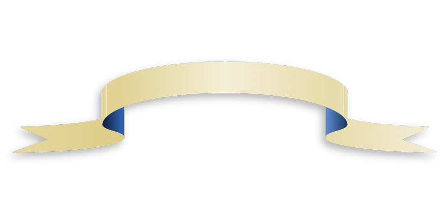 a black and gold ribbon on a white background, by Jaakko Mattila, pixabay, art nouveau, blue and gold color scheme, curved bridge, minimalist logo without text, the ring is horizontal