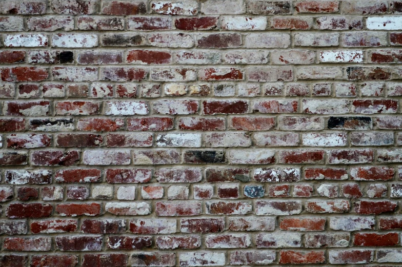 a fire hydrant sitting in front of a brick wall, by Richard Carline, abstract texture, white red, large scale photo, wall structure