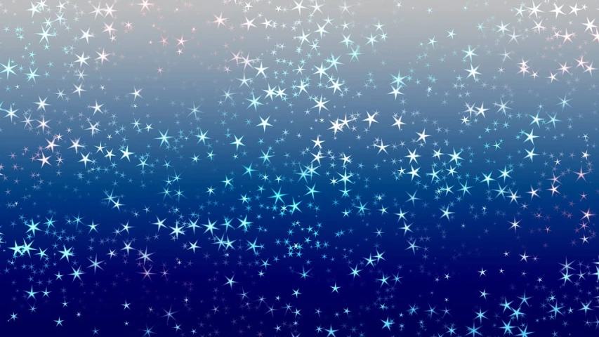 a blue and white background with a lot of stars, minimalism, glittering skin, made with illustrator, glittering hair, pink and blue gradients