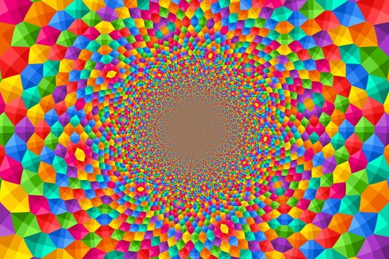 an image of a colorful circular pattern, a raytraced image, inspired by Benoit B. Mandelbrot, abstract illusionism, !!! very coherent!!! vector art, nonagon infinity, full of colour 8-w 1024, geometric shapes background