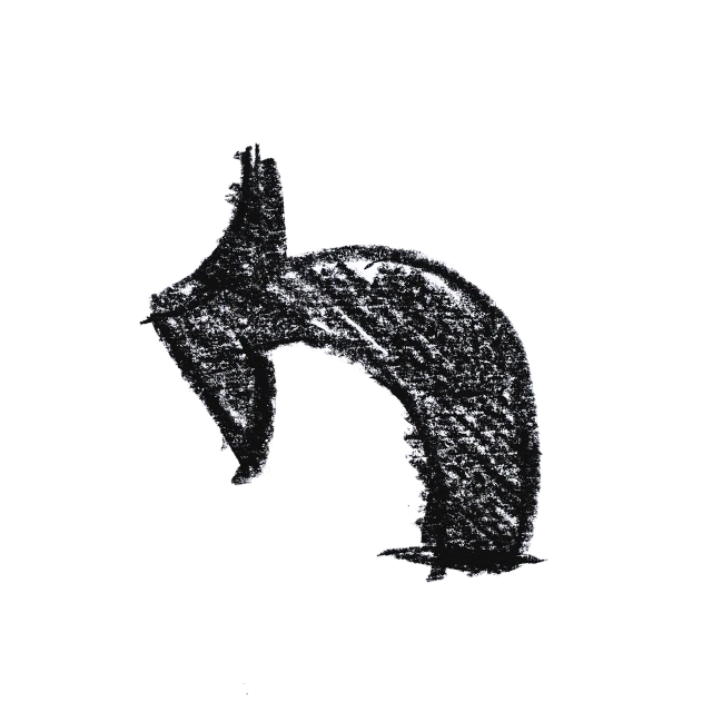 a black and white drawing of a banana, by Ker-Xavier Roussel, trending on polycount, graffiti, uneven glass apple in the dark, point cloud, donkey, letter a