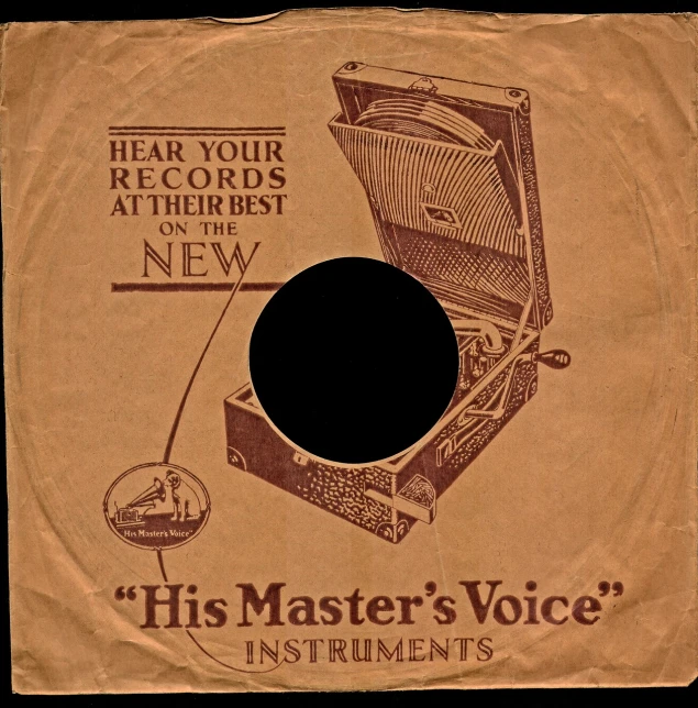 an old record player advertises his master's voice, by Hans Fischer, flickr, dada, package cover, # 0 1 7 9 6 f, sydney hanson, heavy vignette!