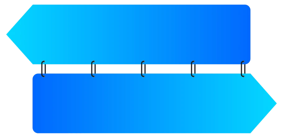 two blue arrows pointing in opposite directions, a screenshot, inspired by Barnett Newman, reddit, conceptual art, belt, black backround. inkscape, prison bars, movie poster with no text