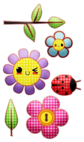 a bunch of flowers that are next to each other, a digital rendering, inspired by Kagaku Murakami, deviantart, toyism, patchwork doll, beautiful iphone wallpaper, 8bit game. cute! c4d, luminescent fabrics