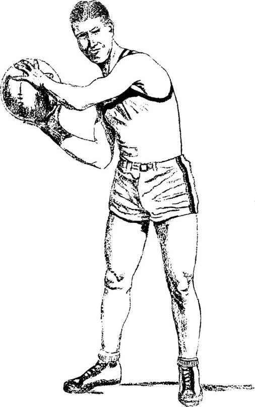 a black and white drawing of a man throwing a ball, png, sleeveless, waist high, photo of a man