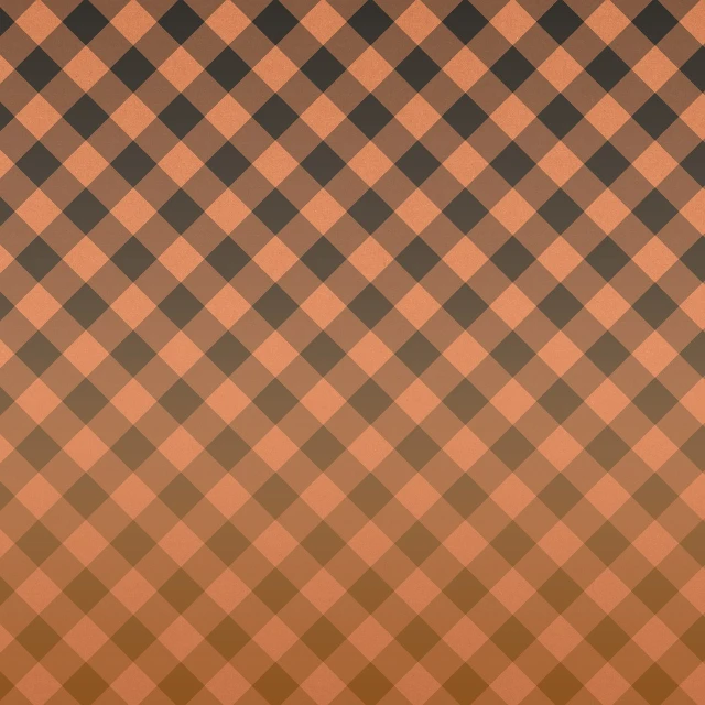 a brown and black checkered pattern is shown, a digital rendering, op art, gradient orange, style of shuzo oshimi, prairie, blushing