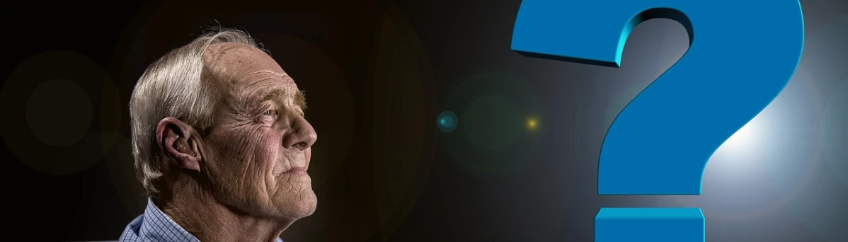 a man standing in front of a blue question mark, digital art, polycount, portrait of gordon ramsay, anamorphic lens flares, on a black background, website banner