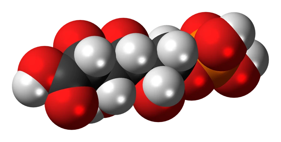 a close up of a bunch of red and white balloons, a raytraced image, by Jon Coffelt, detailed chemical diagram, lysergic acid diethylamide, dark shading, orange subsurface scattering