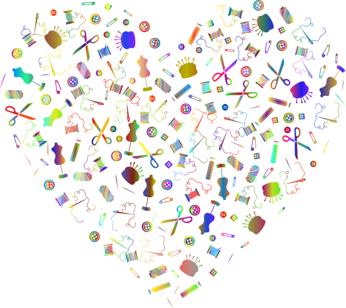 a heart shape filled with lots of different items, inspired by Milton Glaser, pixabay contest winner, computer art, siluette, confetti, black, toys