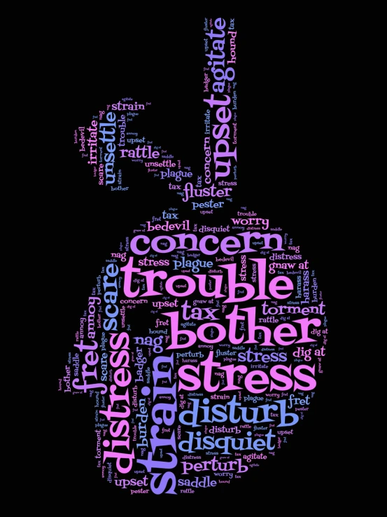 a word cloud in the shape of an apple, by Thomas Barker, stressful atmosphere, double bass, bottle, siluette