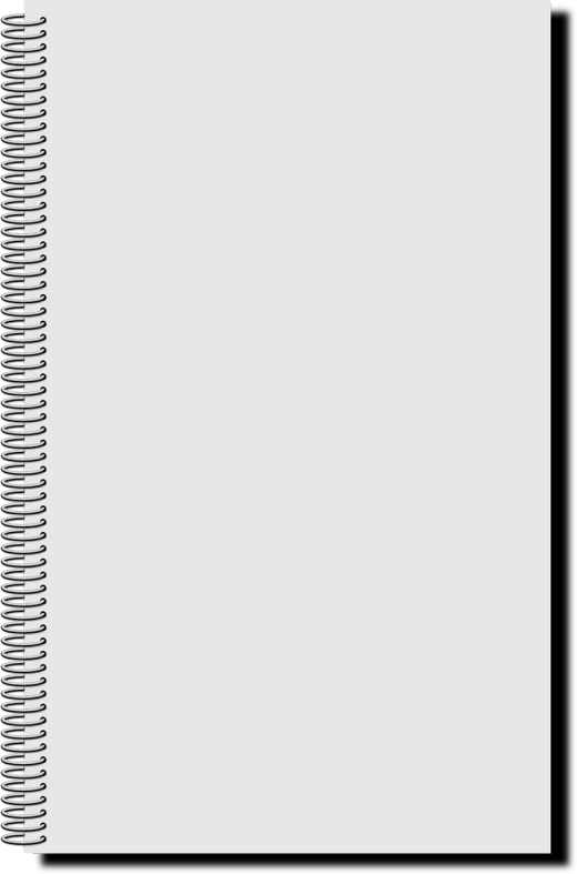 a black and white photo of a spiral notebook, a drawing, by Andrei Kolkoutine, pixabay, computer art, flat grey background, template layout, background image, no - text no - logo