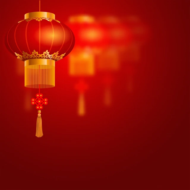 a group of red lanterns hanging from a ceiling, shutterstock, digital art, red background photorealistic, god of wealth, vector design, the lantern crown