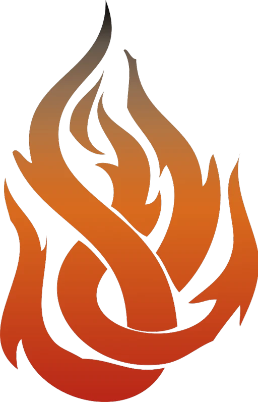 a close up of a fire on a white background, pixabay, modern simplified vector art, holy spirit, created in adobe illustrator, mid tone