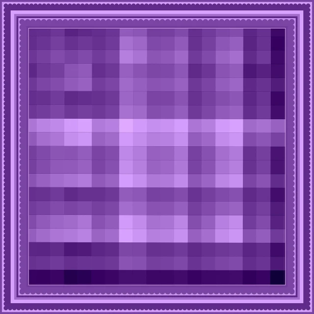 a purple checkered background with a purple border, inspired by Josef Albers, pixel art, ornate frame, frame around picture, several layers of fabric, detailed grid as background