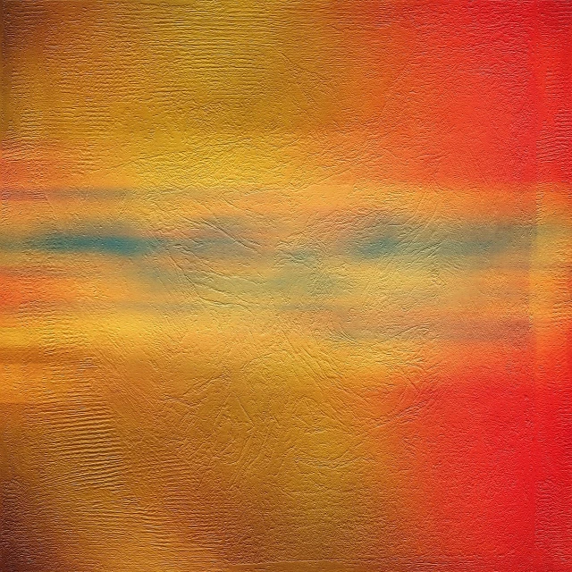 a red, yellow, and blue abstract painting, inspired by Mark Rothko, warm tone gradient background, iridescent texture, hdr fabric textures, gold and red metal
