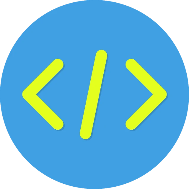 a blue circle with yellow arrows, a screenshot, pixabay, coding time, liam, logo without text, kami