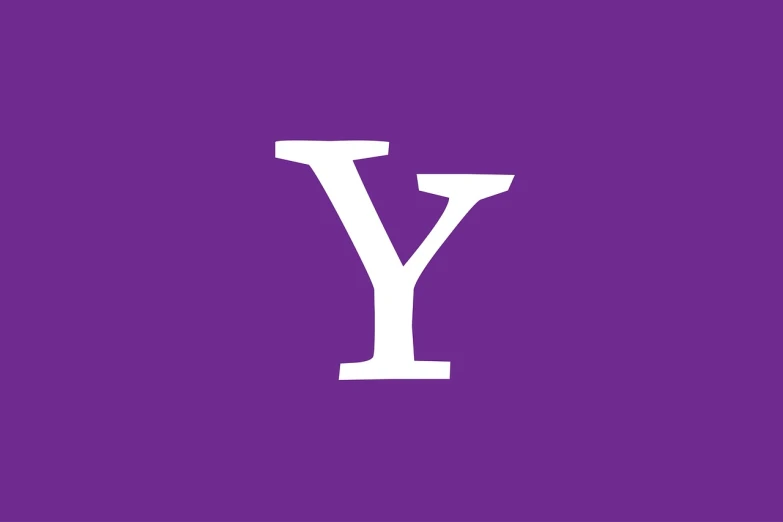 a white letter y on a purple background, header with logo, image in center, iconic logo symbol, breeding