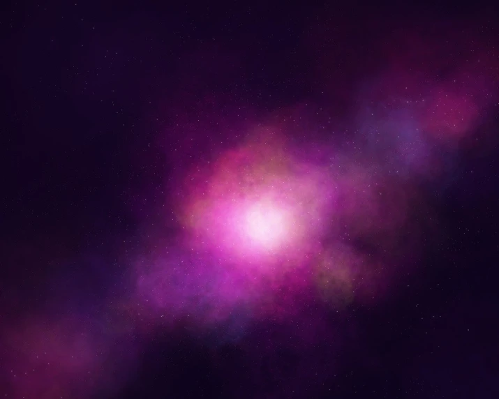 a close up of a galaxy with a star in the background, digital art, inspired by Cosmo Alexander, deviantart, space art, pink fog background, airbrush render, space photo