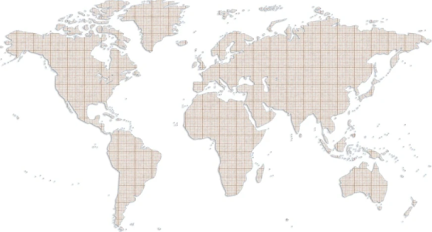 a map of the world on a white background, a digital rendering, by Dan Christensen, full page grid sprite sheet, warm weather, wikimedia commons, linen