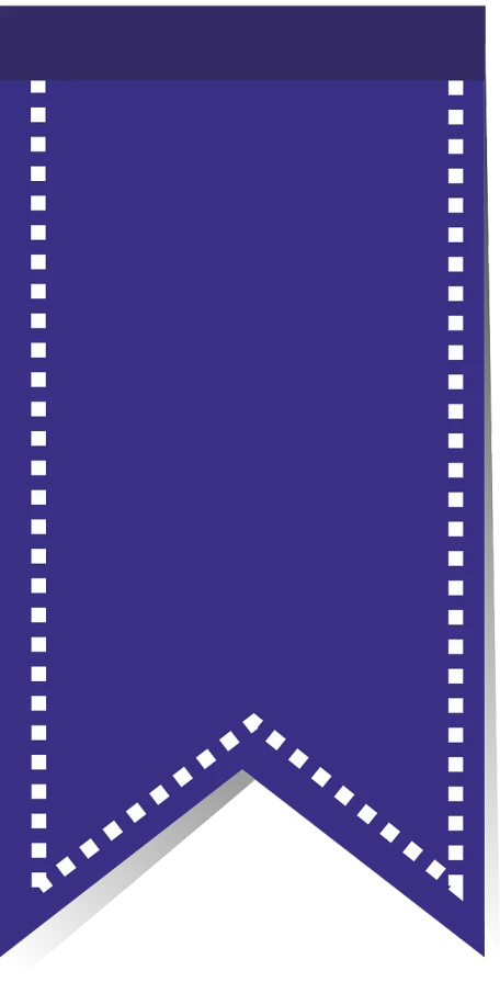a blue banner with white stripes on it, by Yves Klein, op art, vertical movie frame, purple. smooth shank, medal, diamond