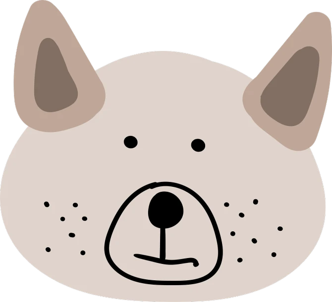 a close up of a dog's face on a black background, a digital rendering, inspired by Shiba Kōkan, mingei, style of pusheen. comic, polar bear, full face frontal centered, a person with a raccoon head