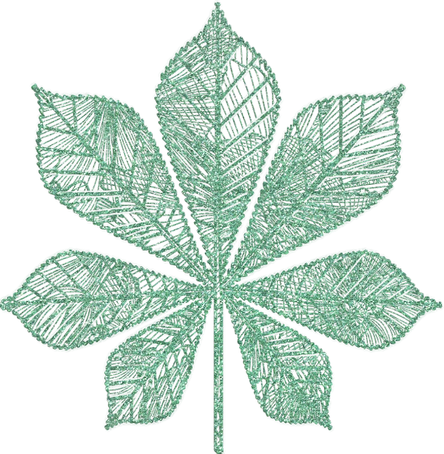 a green leaf on a black background, a digital rendering, inspired by Master of the Embroidered Foliage, hurufiyya, glitter, simple path traced, aquamarine, sharp high detail illustration