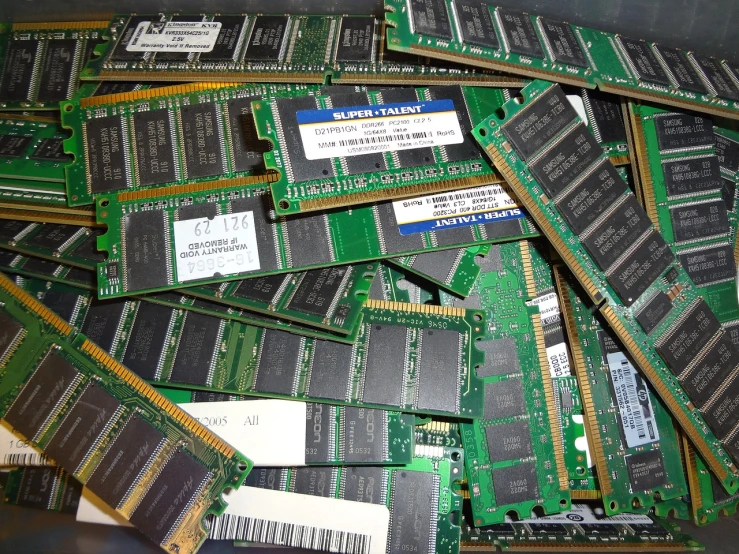 a pile of ram modules sitting on top of each other, a picture, flickr, computer art, childhood memory, debris, some glints and specs, olympics